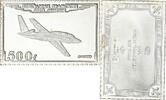 France Medaille Timbre, Avion Magister, 500 Francs, Silver -