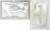 France Medaille Timbre, Hélicoptère Alouette, 1000 Francs, Silver -
