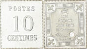 France Medaille Timbre, Alsace-Lorraine, 10 Centimes, Silver -