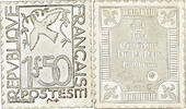France Medaille Timbre, Colombe de la Paix, 1.50 Franc, Silver -