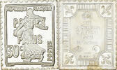 France Medaille Timbre, La Semeuse sur Fond Ligné, 30 Centimes, Silver -