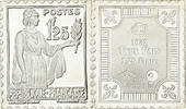 France Medaille Timbre, Type Paix, 1.25 Franc, Silver -