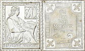 France Medaille Timbre, Type Mouchon, 30 Centimes, Silver -