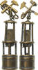 France Broche Lampe de Mineur Miniature, Brass -