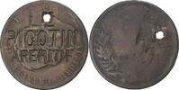 Italy betaalpenning Le Picotin Apéritif, Contremarque sur 10 Centesimi, Bronze -
