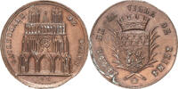 France Medaille Cathédrale de Reims, Copper, Garnier -