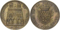 France Medaille Cathédrale de Reims, Brass, Garnier -