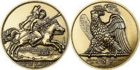 France Medaille Napoléon Ier, Bataille de Lutzen, Gilt Bronze, Denon, Restrike -