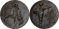 France Medaille Watteau A., Peintre Galant du Rococo Européen, Bronze -