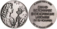 France Medaille Grand Dictionnaire Encyclopédique Larousse, Silvered -