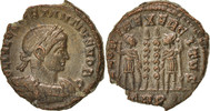 Follis Coin, Constantius II, Trier, Copper, RIC:546 var. -