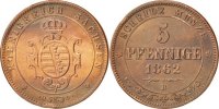 German States 5 Pfennig Coin, SAXONY-ALBERTINE, Johann, Dresde -