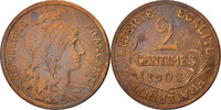 France 2 Centimes Coin, Dupuis, Paris, Bronze, KM:841 -