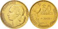 France 50 Francs Coin, Guiraud, Paris, Aluminum-Bronze -