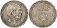 Netherlands 2-1/2 Gulden Coin, William III, Silver, KM:82 -