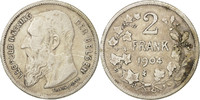Belgium 2 Francs, 2 Frank Coin, Silver, KM:59 -