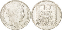 France 10 Francs Coin, Turin, Paris, Silver, KM:878 -