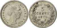 Netherlands 5 Cents Coin, William III, Silver, KM:91 -