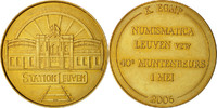 Belgium Medal Station Leuven, Railway, Brass -