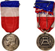 France Medal Médaille du Travail, Very Good Quality, Bronze -
