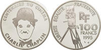 France 100 Francs Charlie Chaplin, Paris, Silver, KM:1076 -
