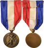 France Medal Le Souvenir Français, Very Good Quality, Bronze, 24.6 -