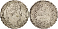 France 25 Centimes Coin, Louis-Philippe, Paris, Silver -