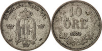 Sweden 10 Öre Coin, Oscar II, Stockholm, Silver, KM:737 -