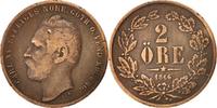 Sweden 2 Öre Coin, Carl XV Adolf, Bronze, KM:706 -