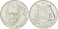 France 100 Francs Coin, André Malraux, Paris, Silver -