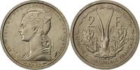 French Equatorial Africa 2 Francs Coin, Paris, Copper-nickel -