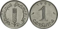 France Centime Coin, Épi, Paris, Stainless Steel, KM:928 -