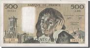 France 500 Francs Banknote, 500 F 1968-1993 ''Pascal'' -