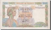 France 500 Francs Banknote, 500 F 1940-1944 ''La Paix'' -