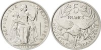 New Caledonia 5 Francs Coin, Aluminum, KM:16, Lecompte:78 -