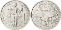 New Caledonia 5 Francs Coin, Aluminum, KM:16, Lecompte:78 -
