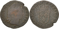France Sol Coin, Louis XV, Sol d'Aix, Aix, Copper, KM:542 -