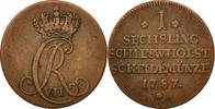 German States Sechsling Coin, SCHLESWIG-HOLSTEIN, Christian VII -