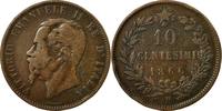 Italy 10 Centesimi Coin, Vittorio Emanuele II, Birmingham -