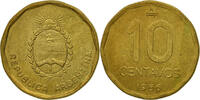 Argentina 10 Centavos Coin, Brass, KM:98 -
