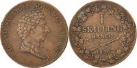 Sweden Skilling Coin, Carl XIV Johan, Copper, KM:642 -