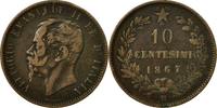Italy 10 Centesimi Coin, Vittorio Emanuele II, Birmingham -
