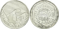 France 10 Euro Coin, Champagne-Ardenne, Silver, KM:1651 -