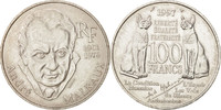 France 100 Francs Coin, André Malraux, Silver, KM:1188 -