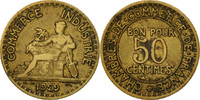 France 50 Centimes Coin, Chambre de commerce -