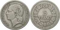 France 5 Francs Coin, Lavrillier, Paris, Aluminum, KM:888b.1 -