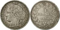 France 5 Francs Coin, Cérès, Bordeaux, Silver, KM:818.2 -