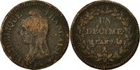 France Decime Coin, Dupré, Paris, Bronze, KM:644.1 -