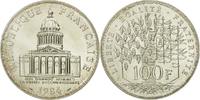France 100 Francs Coin, Panthéon, Paris, Silver, KM:951.1 -