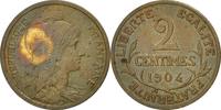 France 2 Centimes Coin, Dupuis, Paris, Bronze, KM:841 -